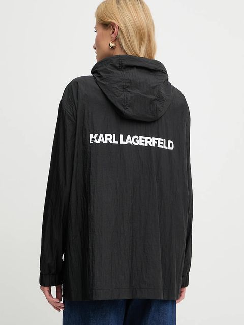 Karl Lagerfeld kurtka IKON damska kolor czarny przejściowa A3W15027