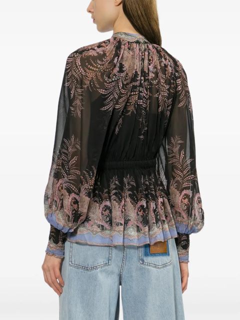 ZIMMERMANN all-over floral print blouse - Black