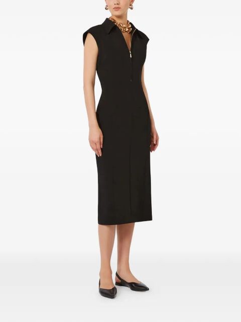 Max Mara Mstalga collared zip-fastening midi dress - Black - zdjęcie produktu nr 2