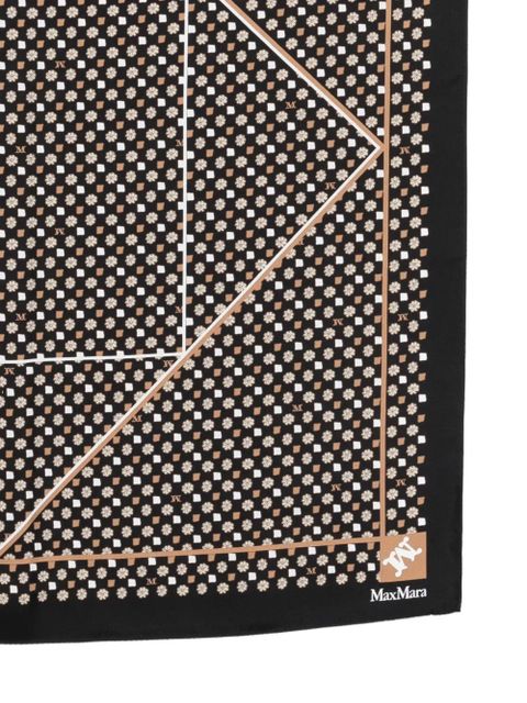 Max Mara pattern scarf - Black - zdjęcie produktu nr 2