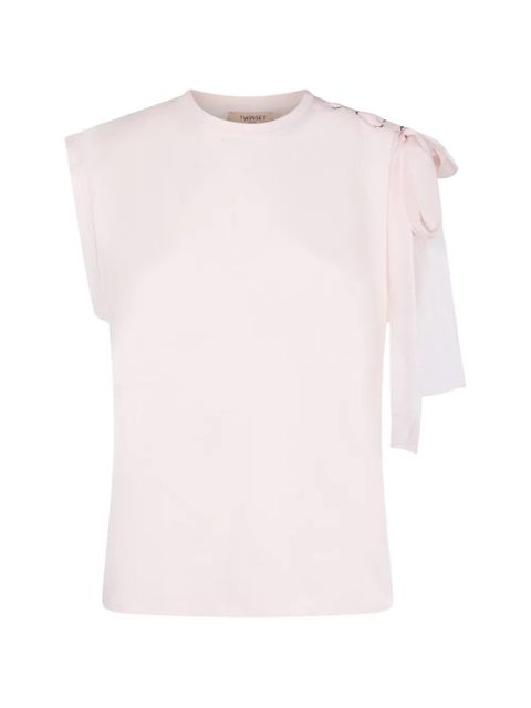 TWINSET bow-detail T-shirt - Pink - zdjęcie produktu nr 1