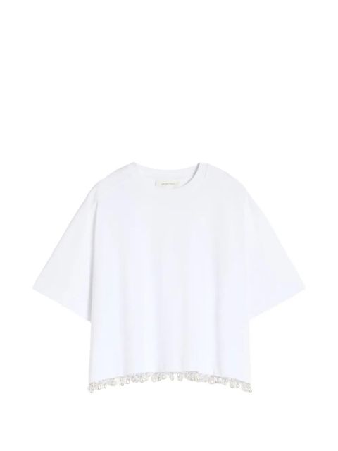 Sportmax embellishment cotton T-shirt - White - zdjęcie produktu nr 1