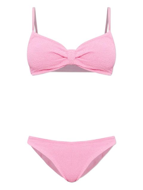 Hunza G Alicia crinkle knot bikini - Pink - zdjęcie produktu nr 1