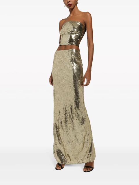 Dolce & Gabbana sequinned mermaid maxi skirt - Gold - zdjęcie produktu nr 2