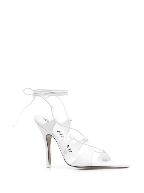 The Attico Renee lace-up 120mm sandals - White - zdjęcie produktu nr 2