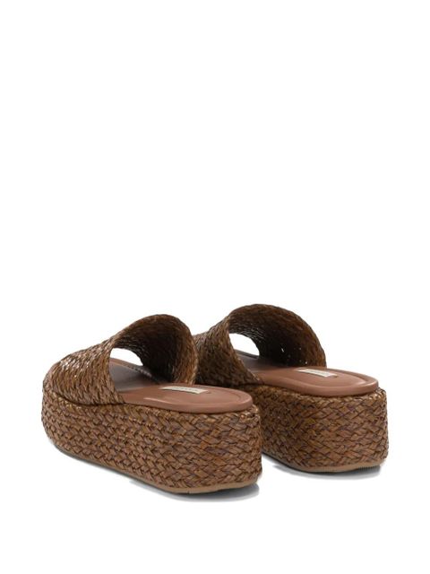 Casadei Suncity woven platform sandals - Brown