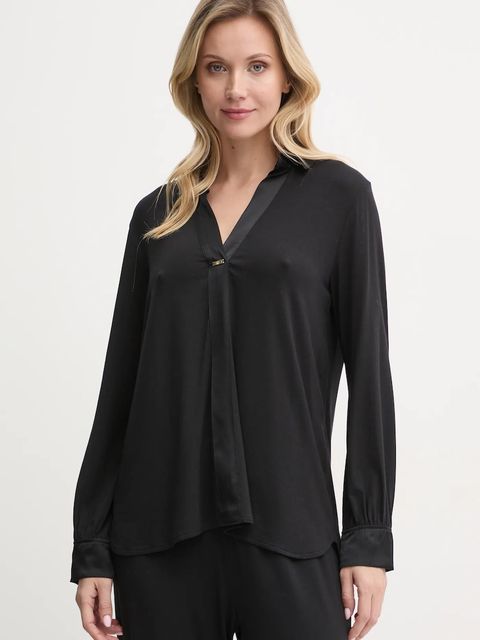 United Colors of Benetton bluzka piżamowa damska kolor czarny 3ZEW3M007