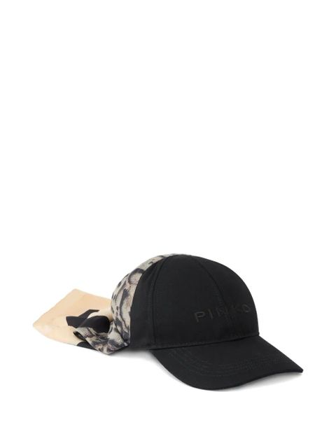 PINKO animal-print scarf baseball cap - Black - zdjęcie produktu nr 1