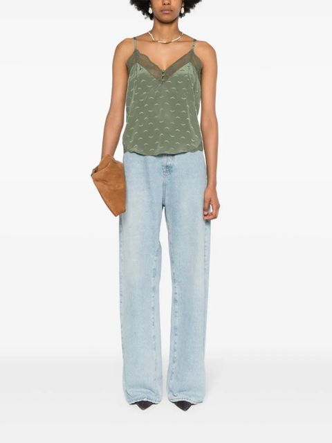 Zadig&Voltaire logo-jacquard silk top - Green - zdjęcie produktu nr 2