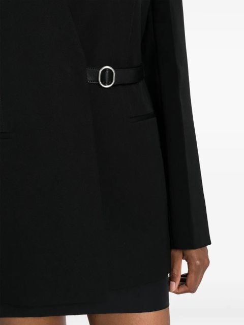 Jil Sander collarless belted blazer - Black