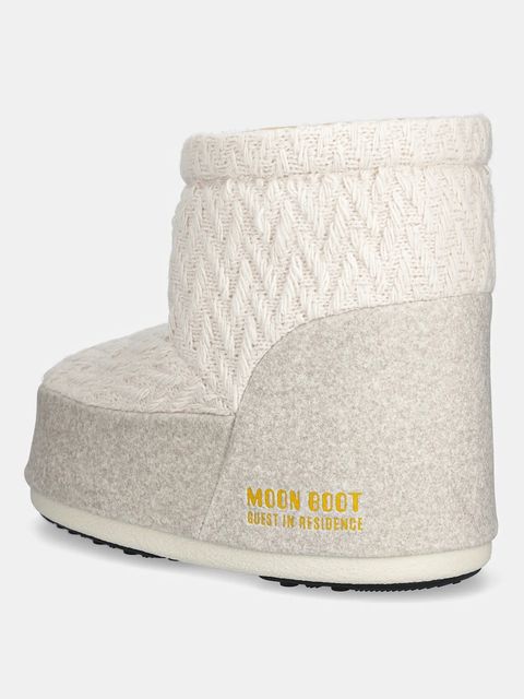 Moon Boot śniegowce MB X GIR ICON LOW NOLACE KNIT kolor beżowy 80D1409750-L032 - zdjęcie produktu nr 2