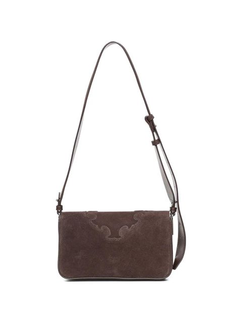PINKO small suede shoulder bag - Brown - zdjęcie produktu nr 2