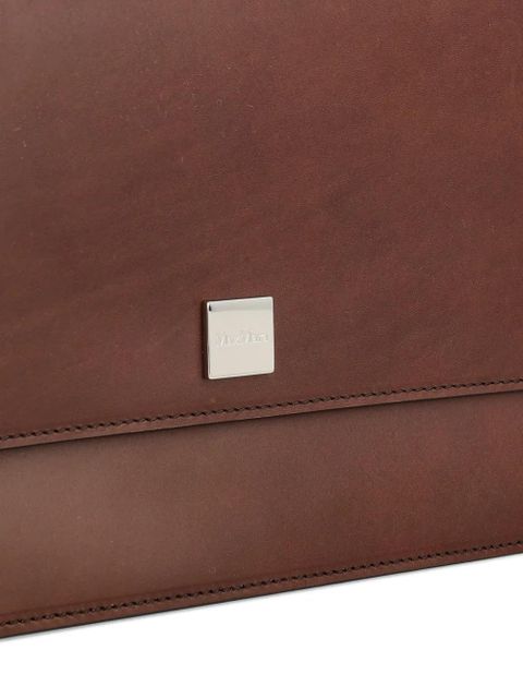 Max Mara BIANCAROUGHM leather crossbody bag - Brown