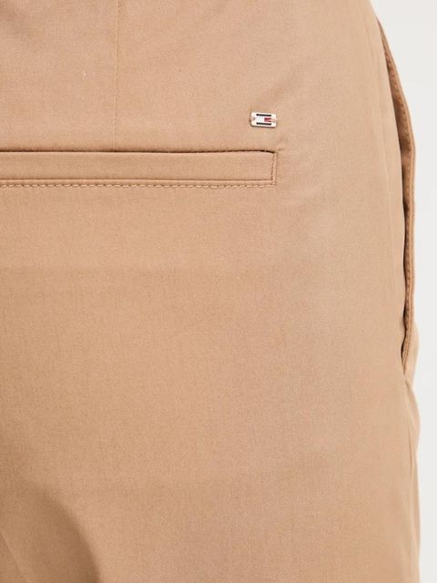 Tommy Hilfiger spodnie damskie kolor brązowy proste high waist WW0WW40504