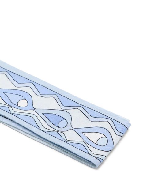 PUCCI Marmo-print silk scarf - Blue