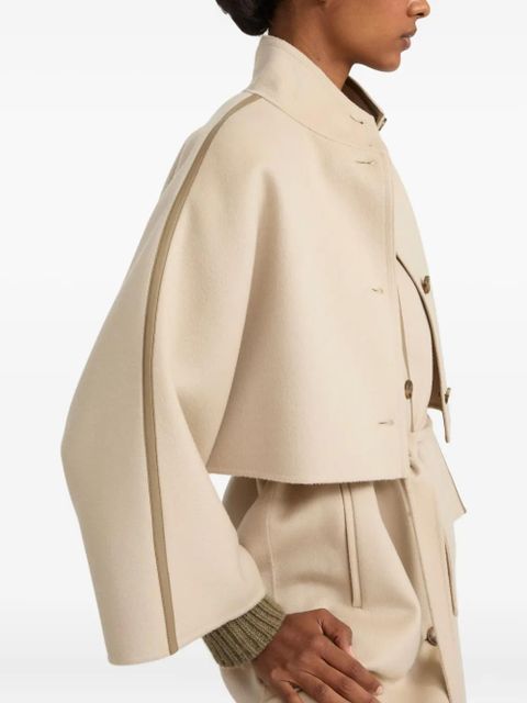 Yves Salomon double-sided cape jacket - Neutrals