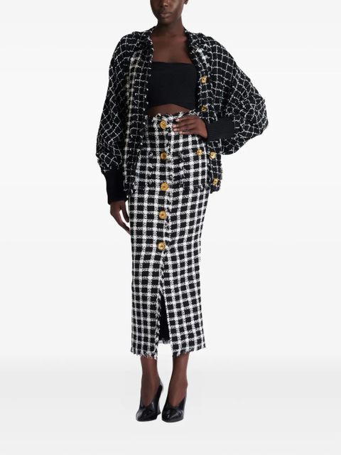 Balmain tweed buttoned skirt - Black - zdjęcie produktu nr 2