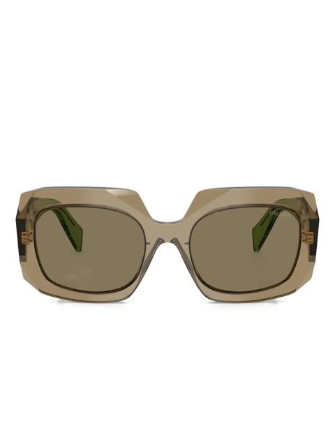 Prada Eyewear Symbole oversized-frame sunglasses - Brown - zdjęcie produktu nr 1
