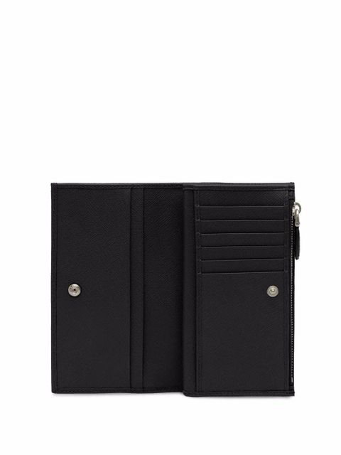 Prada triangle logo wallet - Black