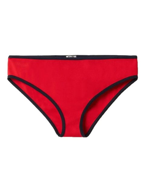 Miu Miu technical-knit bikini bottom - Red