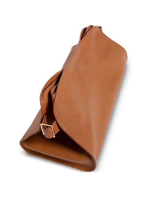 The Row leather clutch bag - Brown