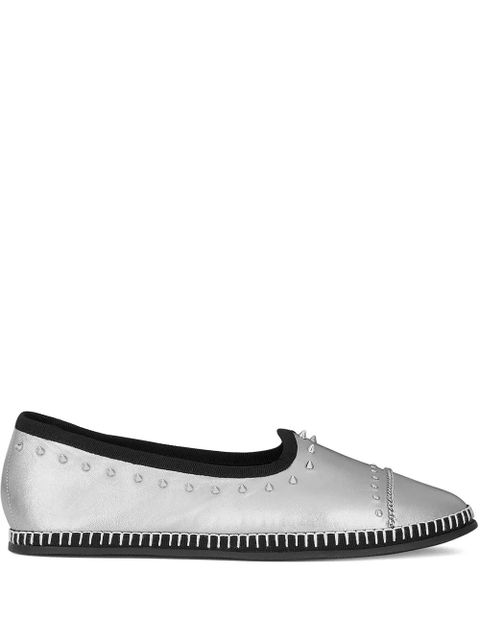 Giuseppe Zanotti metallic-effect loafers - Grey - zdjęcie produktu nr 1