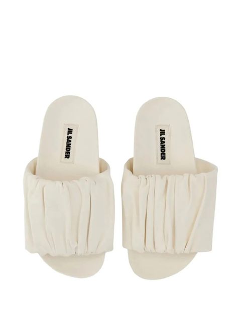 Jil Sander ruched-detail sandals - Neutrals