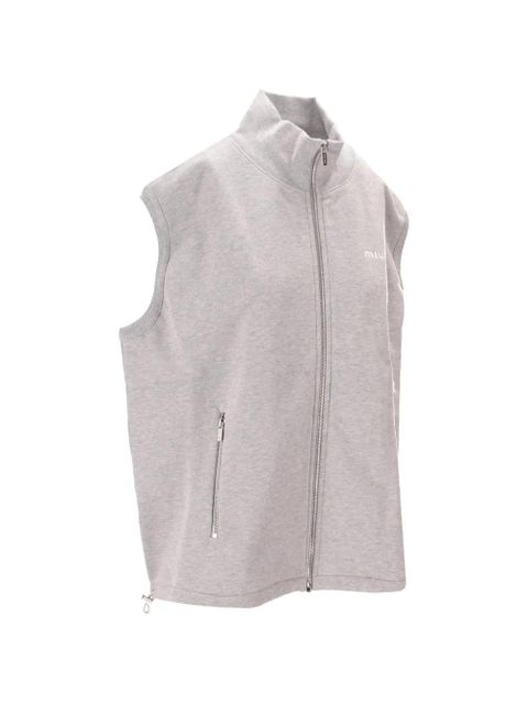 Miu Miu zipped sleeveless sweatshirt - Grey