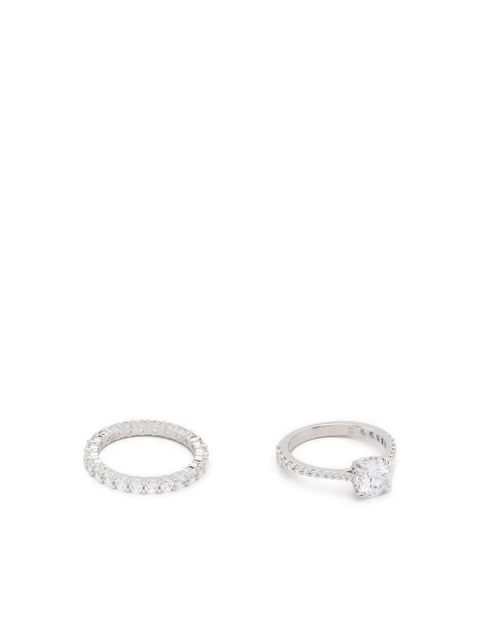 Swarovski Stilla rings (set of two) - Silver - zdjęcie produktu nr 1