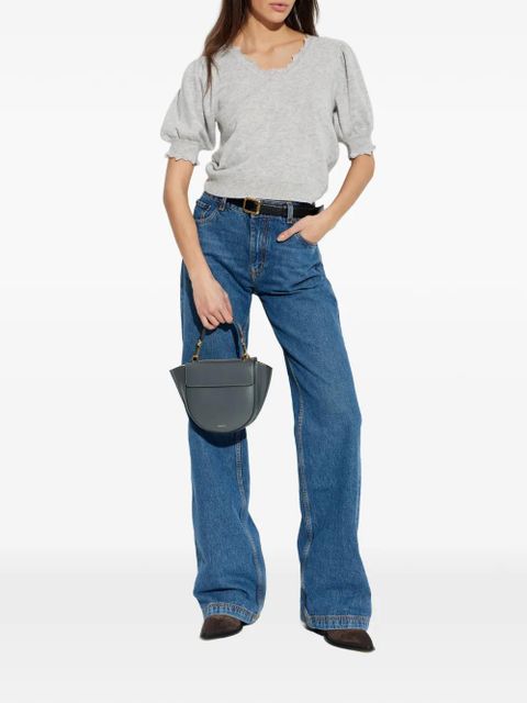 Ulla Johnson Polline ruffled-sleeve T-shirt - Grey - zdjęcie produktu nr 2