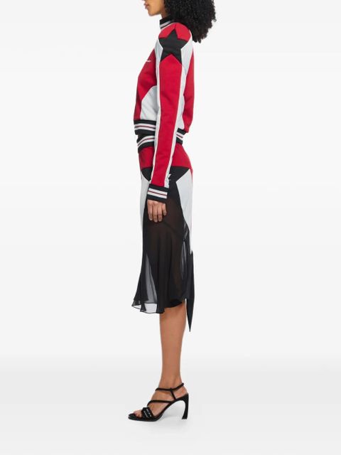 Off-White Track Star midi skirt - Red