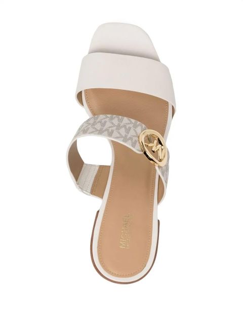 Michael Kors Summer logo-plaque mules - Brown