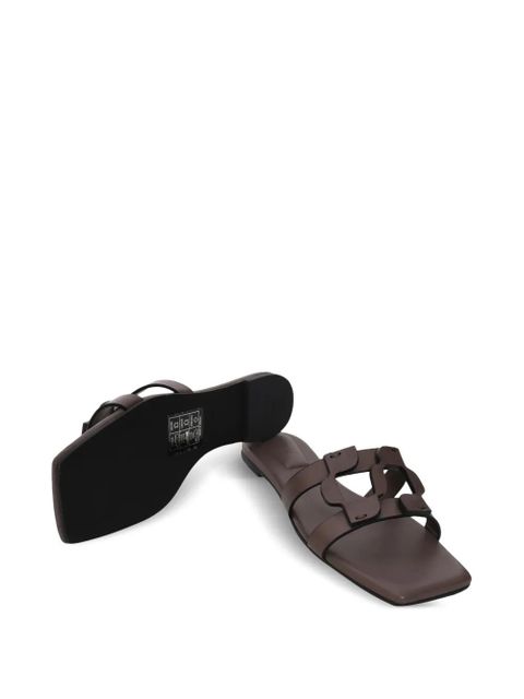 Simkhai leather slides - Brown