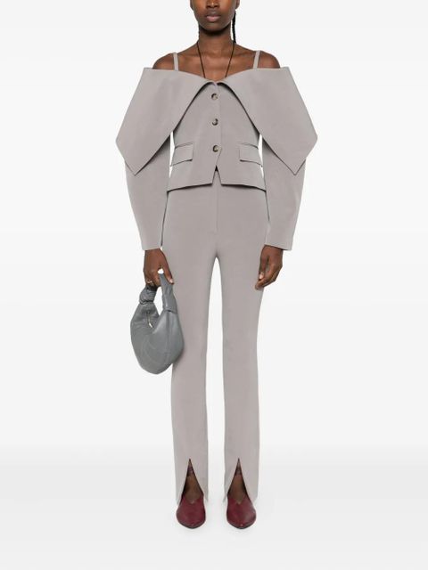 Nanushka foldback-neckline blazer - Grey - zdjęcie produktu nr 2