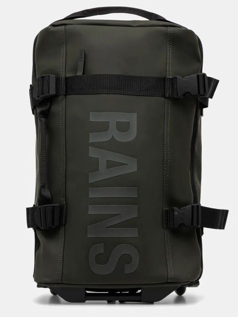 Rains walizka Texel Cabin Bag W3 52x32x20 cm kolor zielony 13460