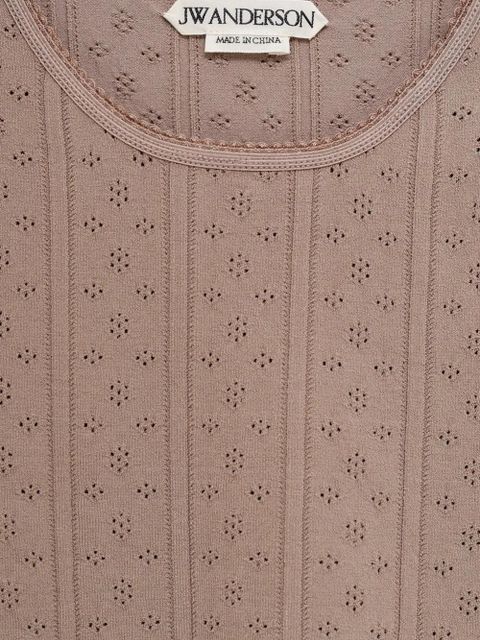 JW Anderson pointelle short-sleeve T-shirt - Neutrals