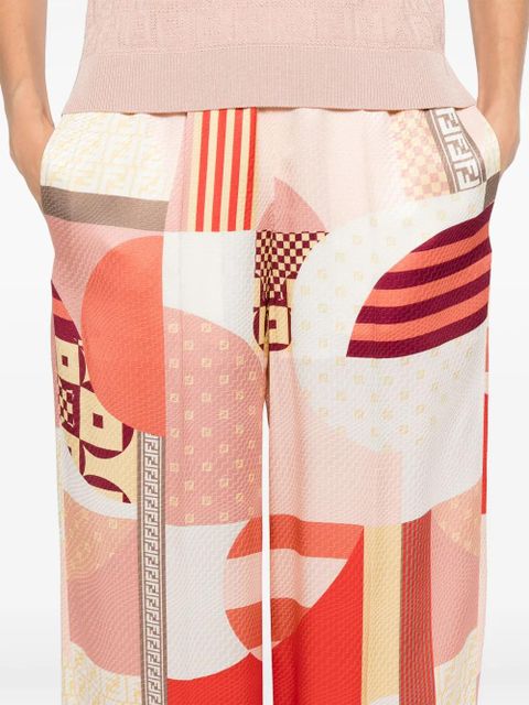 FENDI printed trousers - Pink