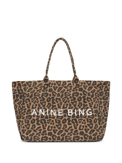ANINE BING leopard-print tote bag - Brown - zdjęcie produktu nr 1