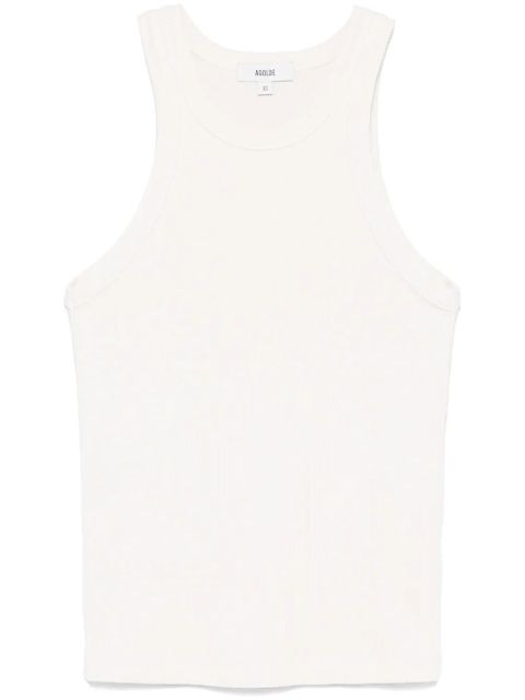 AGOLDE ribbed-knit tank top - White - zdjęcie produktu nr 1