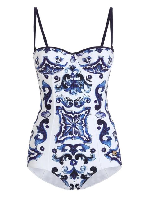 Dolce & Gabbana Majolica swimsuit - Blue - zdjęcie produktu nr 1