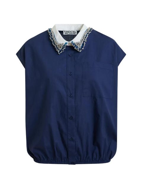 Essentiel Antwerp bead-embellished shirt - Blue - zdjęcie produktu nr 1