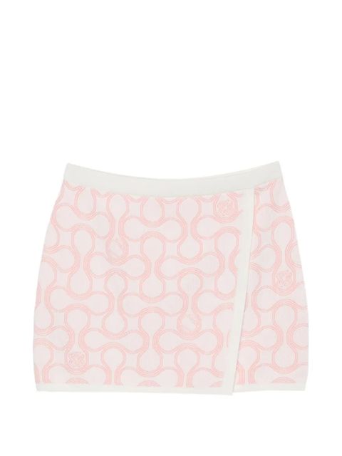 Casablanca geometric print wrap skirt - White - zdjęcie produktu nr 1