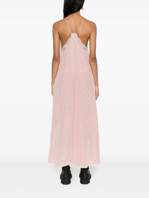 Zadig&Voltaire Risty wings-jacquard midi dress - Pink