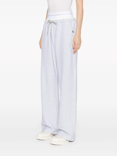 Alexander Wang logo-waistband layered track pants - Grey