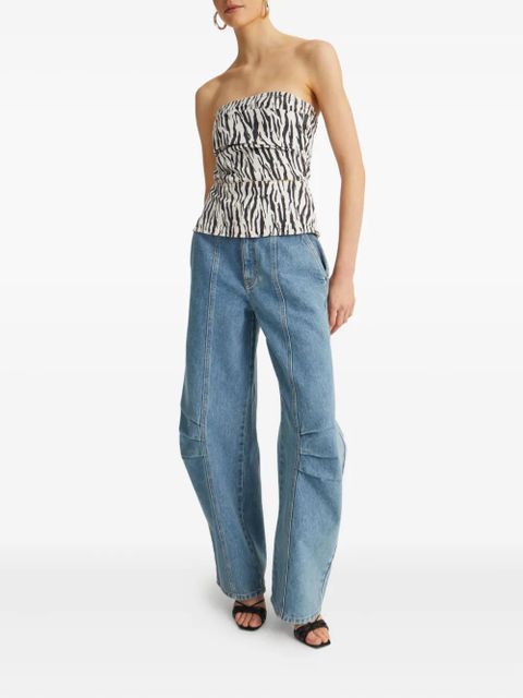 ROTATE BIRGER CHRISTENSEN panelled denim trousers - Blue