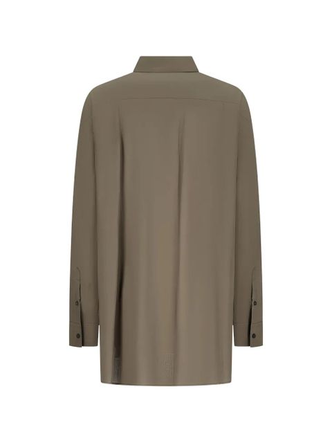 Jil Sander box-pleat long-sleeve shirt - Green - zdjęcie produktu nr 2