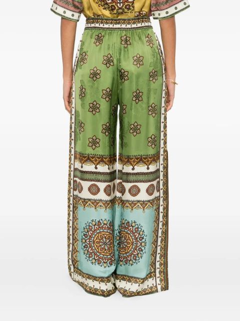 ALEMAIS Contina floral-print trousers - Green