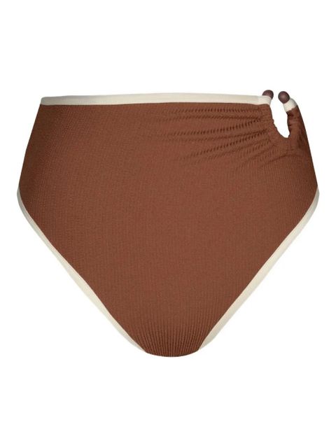 Johanna Ortiz Susurro Del Agua ring-detail bikini bottom - Brown - zdjęcie produktu nr 1