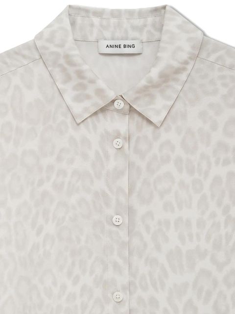 ANINE BING Coco leopard-print shirt - Neutrals