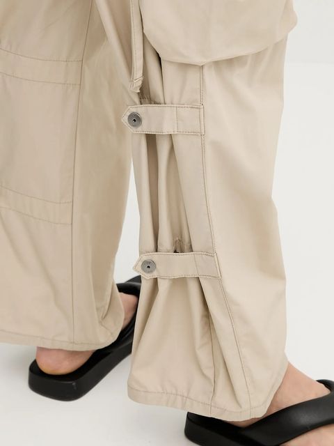 G-Star spodnie bawełniane kolor beżowy proste high waist D26433-C973